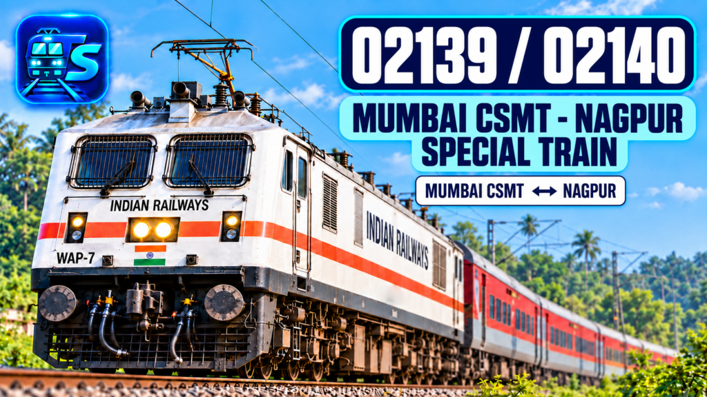 Mumbai CSMT-Nagpur Special 02139/02140 — train route and numbers