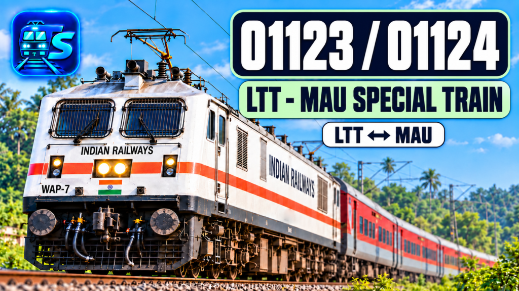 LTT-Mau Special 01123/01124 — train route and numbers