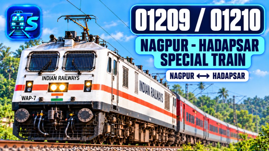 Nagpur-Hadapsar Special 01209/01210 — train route and numbers