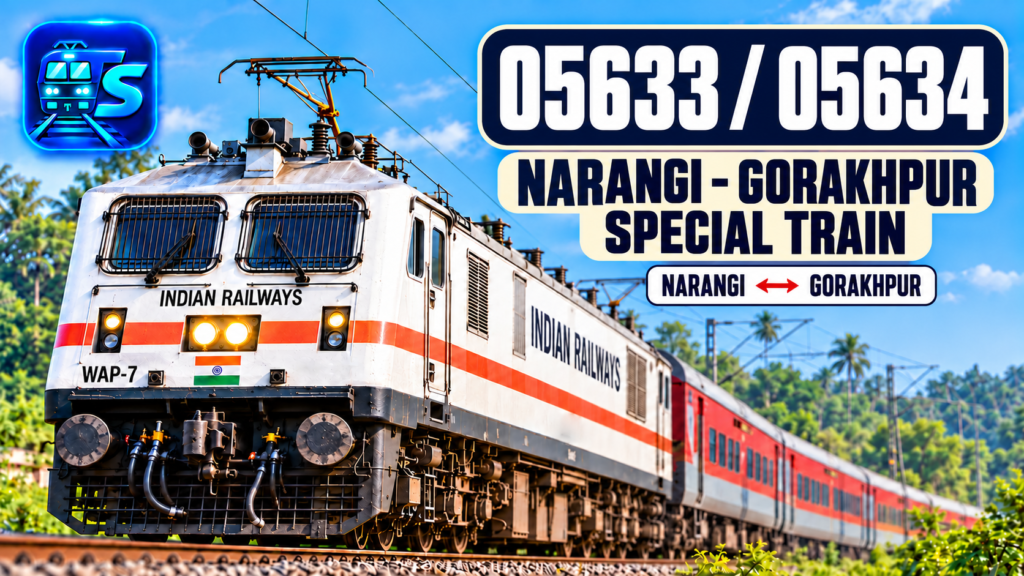 Narangi-Gorakhpur Special 05633/05634 — train route and numbers